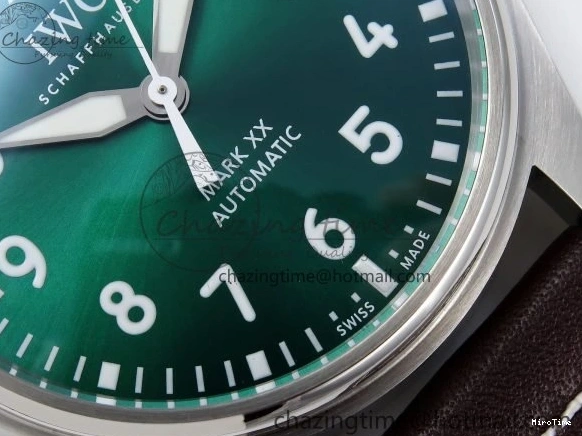 MIROTIME 0511 ZipUp Pilot Mark XX BLSF 1:1 Best Edition Green Dial on Brown Leather Strap MIYOTA 7019